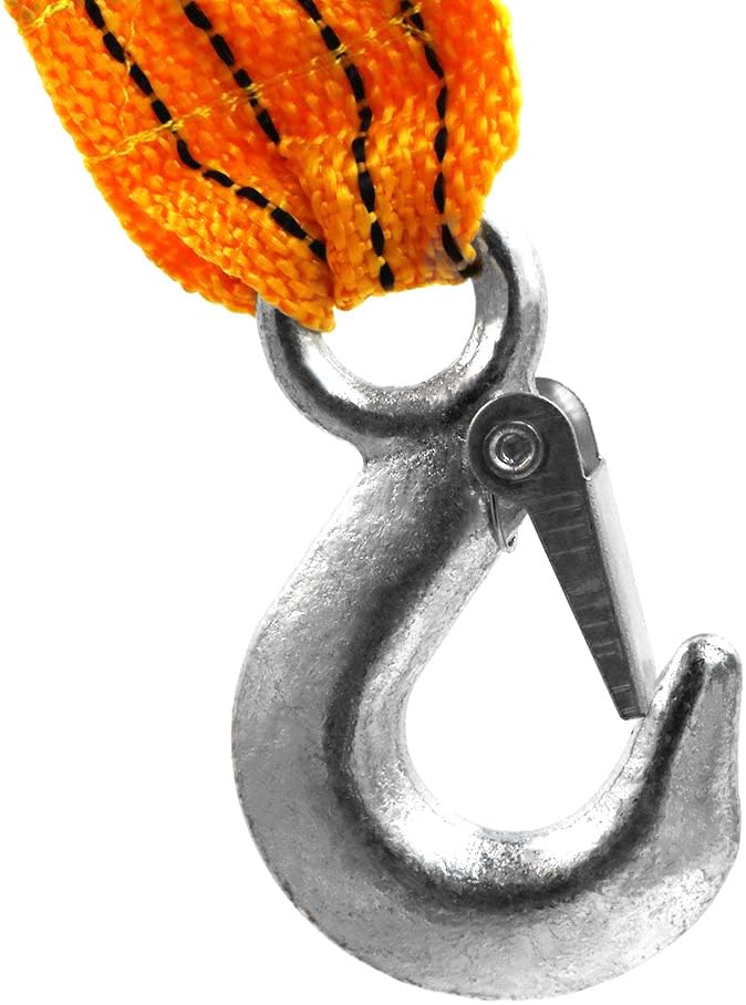 YSY 3 Ton Heavy Duty Tow Strap with Safety Hooks 10FT | 6,600 LB Capacity | Polyester Towing Rope for Towing Vehicles in Roadside Emergency 1 Set(Yellow) - Image 4